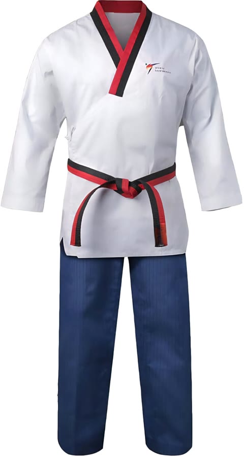 Uniforme de poomsae — varón, precadetes y cadetes